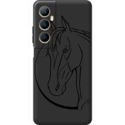 Черный чехол BoxFace Realme C65 Horse