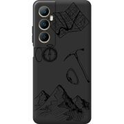 Черный чехол BoxFace Realme C65 Mountains