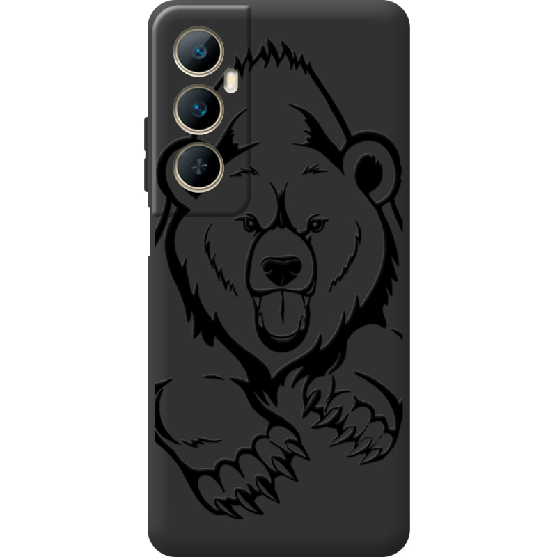 Черный чехол BoxFace Realme C65 Grizzly Bear