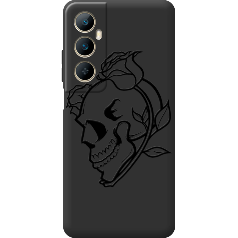 Черный чехол BoxFace Realme C65 Skull and Roses