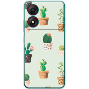 Чехол BoxFace ZTE Blade A34 L-green Cacti