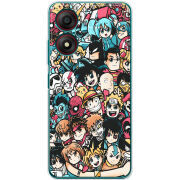 Чехол BoxFace ZTE Blade A34 Anime Stickers