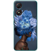 Чехол BoxFace ZTE Blade A34 Exquisite Blue Flowers