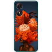 Чехол BoxFace ZTE Blade A34 Exquisite Orange Flowers