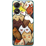 Чехол BoxFace ZTE Blade A34 Sleepy Cats