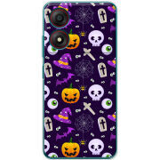 Чехол BoxFace ZTE Blade A34 Halloween Purple Mood