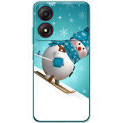 Чехол BoxFace ZTE Blade A34 Skier Snowman