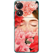 Чехол BoxFace ZTE Blade A34 Girl in Flowers