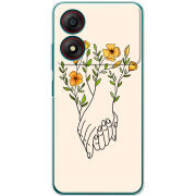 Чехол BoxFace ZTE Blade A34 Flower Hands