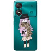 Прозрачный чехол BoxFace ZTE Blade A34 Winter Morning Girl