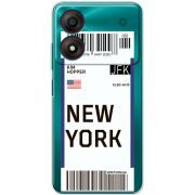 Прозрачный чехол BoxFace ZTE Blade A34 Ticket New York