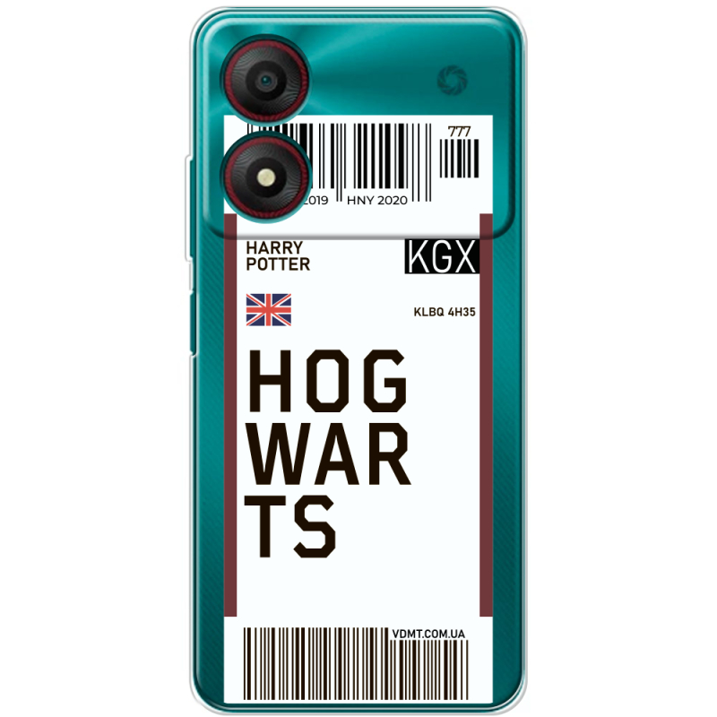 Прозрачный чехол BoxFace ZTE Blade A34 Ticket Hogwarts