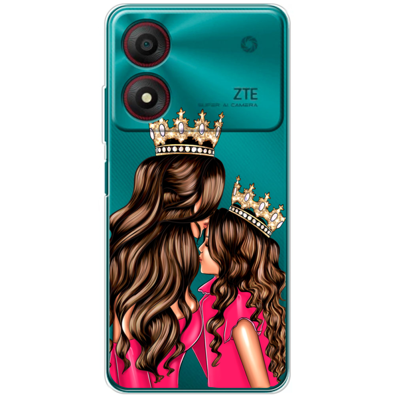 Прозрачный чехол BoxFace ZTE Blade A34 Queen and Princess