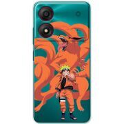 Прозрачный чехол BoxFace ZTE Blade A34 Naruto and Kurama