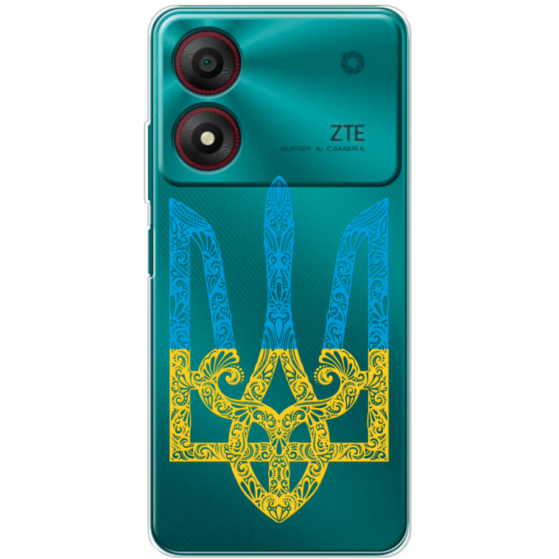 Прозрачный чехол BoxFace ZTE Blade A34 Gold Trident