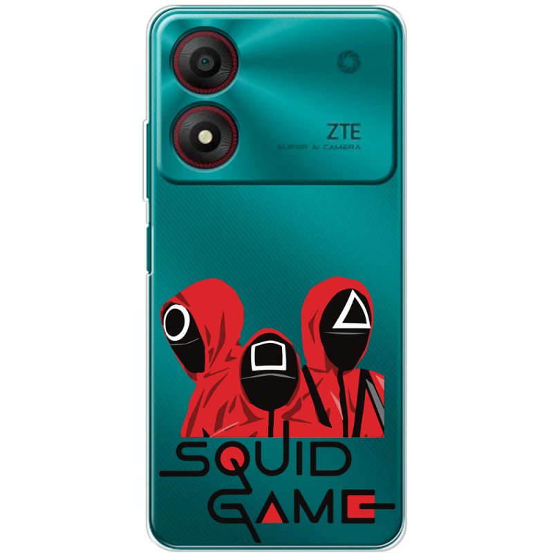 Прозрачный чехол BoxFace ZTE Blade A34 siquid game люди в красном