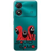 Прозрачный чехол BoxFace ZTE Blade A34 siquid game люди в красном