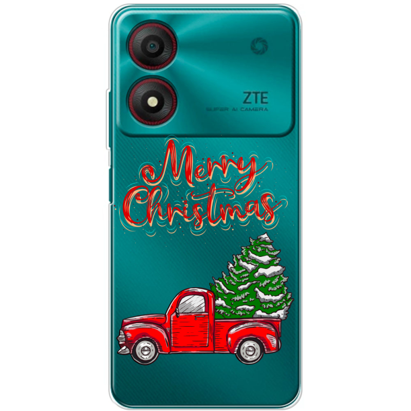 Прозрачный чехол BoxFace ZTE Blade A34 Holiday Car