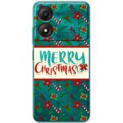 Прозрачный чехол BoxFace ZTE Blade A34 Vintage Christmas Pattern