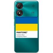 Прозрачный чехол BoxFace ZTE Blade A34 Pantone вільний синій