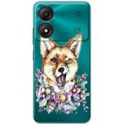 Прозрачный чехол BoxFace ZTE Blade A34 Winking Fox