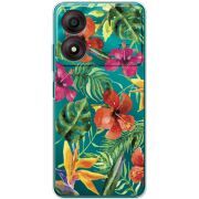 Прозрачный чехол BoxFace ZTE Blade A34 Tropical Flowers