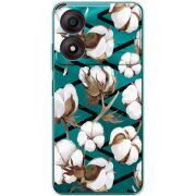 Прозрачный чехол BoxFace ZTE Blade A34 Cotton flowers