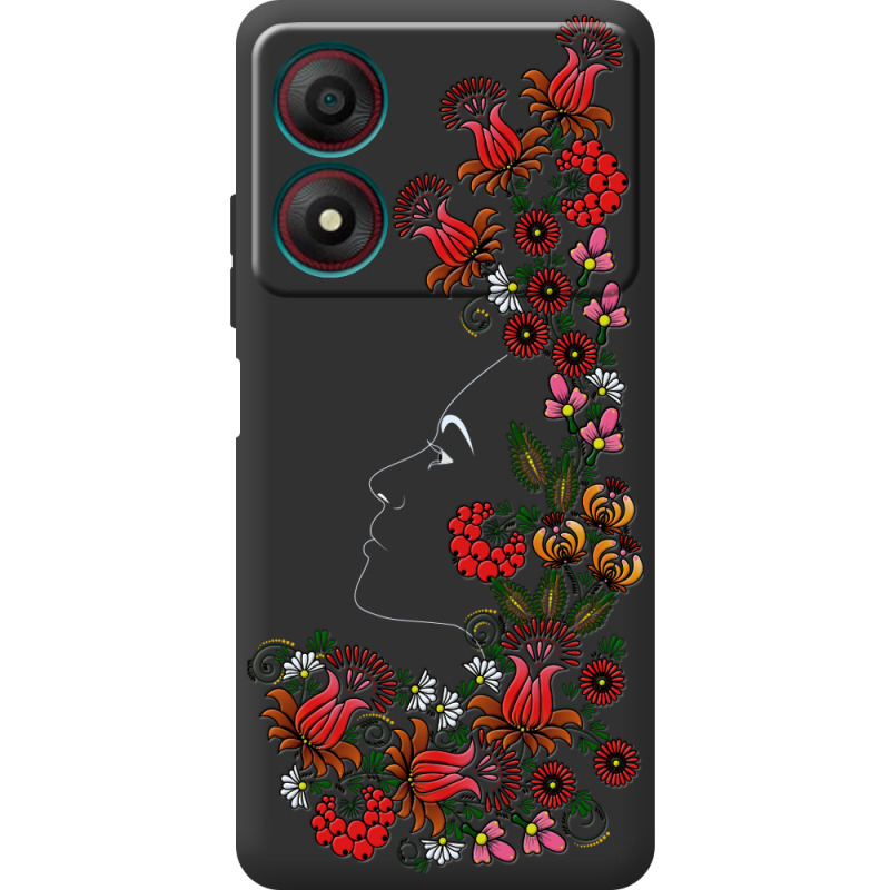 Черный чехол BoxFace ZTE Blade A34 3D Ukrainian Muse