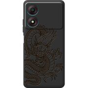 Черный чехол BoxFace ZTE Blade A34 Chinese Dragon