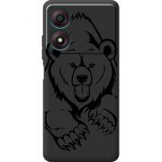 Черный чехол BoxFace ZTE Blade A34 Grizzly Bear