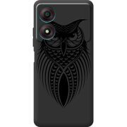 Черный чехол BoxFace ZTE Blade A34 Owl