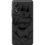 Черный чехол BoxFace ZTE Blade A34 Bear King