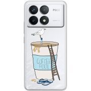 Прозрачный чехол BoxFace Poco F6 Pro Segull in Cofee Pool