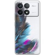 Прозрачный чехол BoxFace Poco F6 Pro Feathers