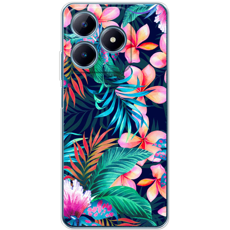 Чехол BoxFace Realme C63 4G flowers in the tropics