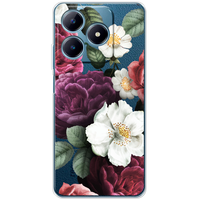 Прозрачный чехол BoxFace Realme C63 4G Floral Dark Dreams