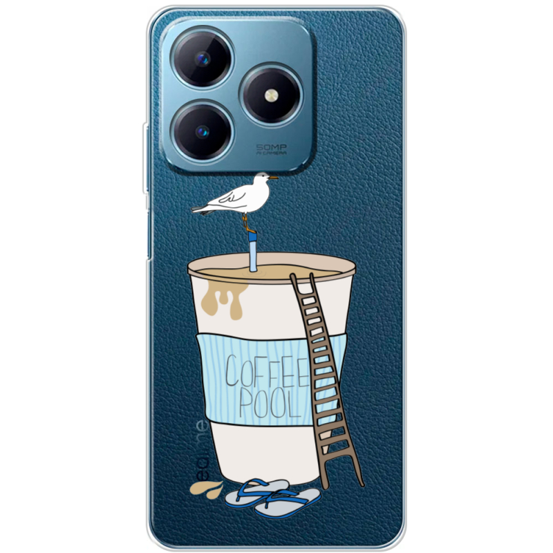 Прозрачный чехол BoxFace Realme C63 4G Segull in Cofee Pool