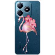 Прозрачный чехол BoxFace Realme C63 4G Floral Flamingo