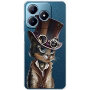 Прозрачный чехол BoxFace Realme C63 4G Steampunk Cat