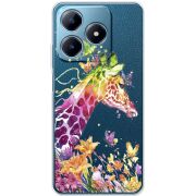 Прозрачный чехол BoxFace Realme C63 4G Colorful Giraffe