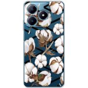 Прозрачный чехол BoxFace Realme C63 4G Cotton flowers