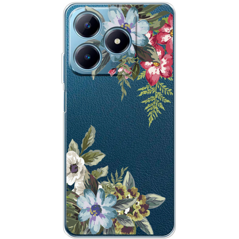 Прозрачный чехол BoxFace Realme C63 4G Floral