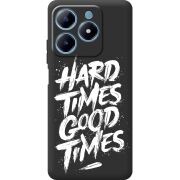 Черный чехол BoxFace Realme C63 4G Hard Times Good Times