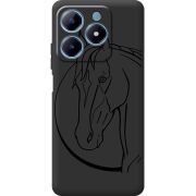 Черный чехол BoxFace Realme C63 4G Horse