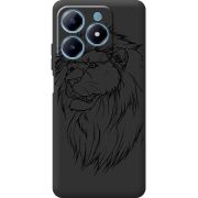 Черный чехол BoxFace Realme C63 4G Lion