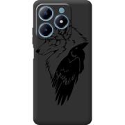 Черный чехол BoxFace Realme C63 4G Wolf and Raven