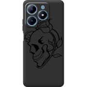 Черный чехол BoxFace Realme C63 4G Skull and Roses