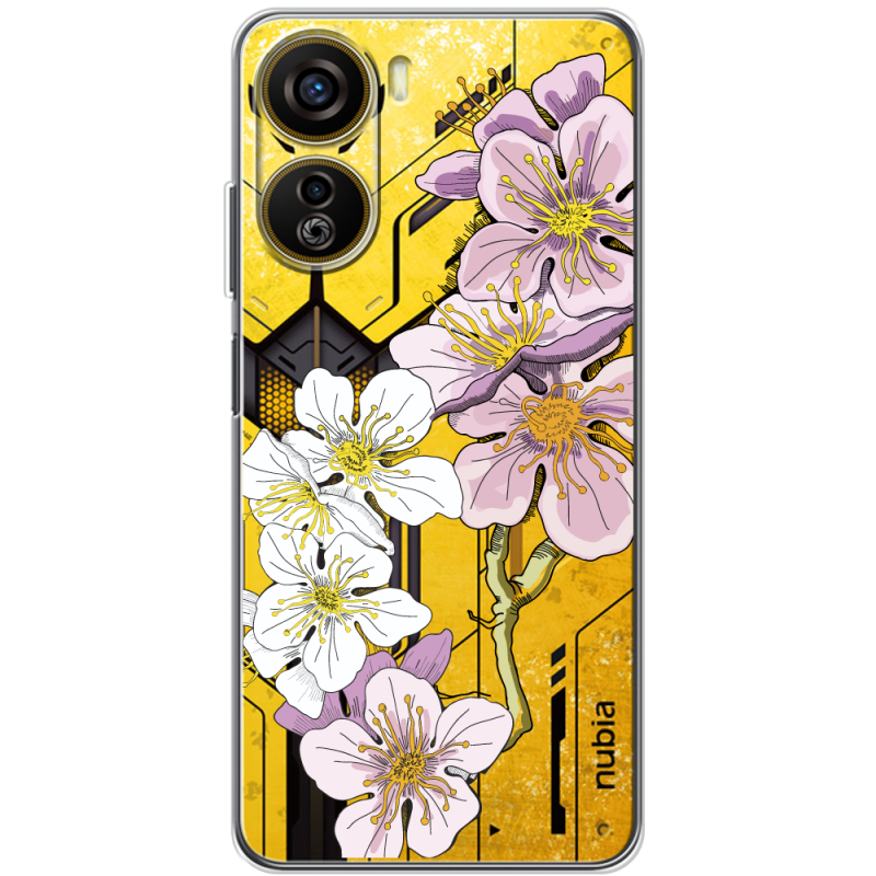 Прозрачный чехол BoxFace Nubia Neo 5G Cherry Blossom