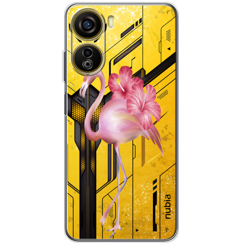 Прозрачный чехол BoxFace Nubia Neo 5G Floral Flamingo