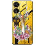 Чехол со стразами Nubia Neo 5G Deer with flowers